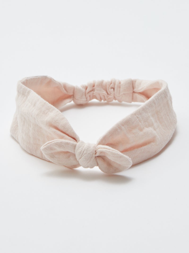 Bandolete em gaze de algodão ROSA - Kiabi