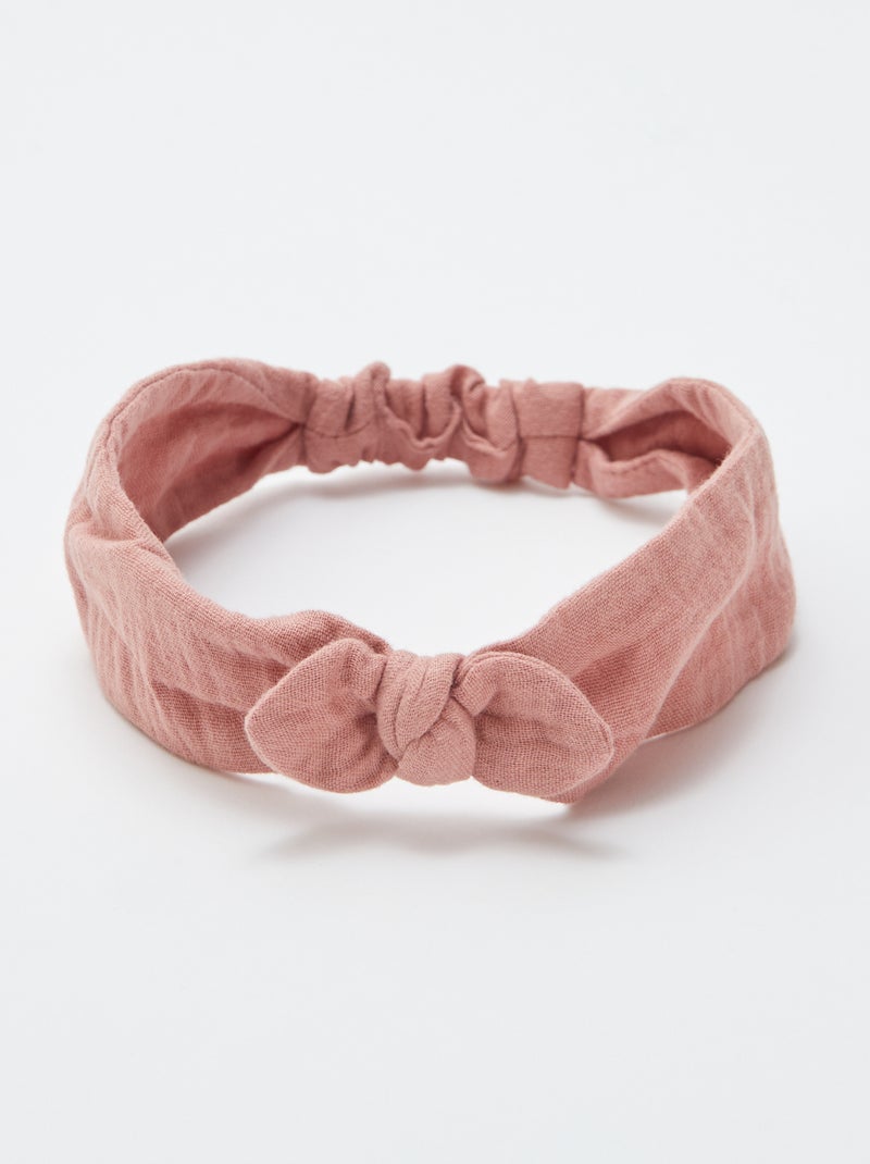 Bandolete em gaze de algodão ROSA - Kiabi