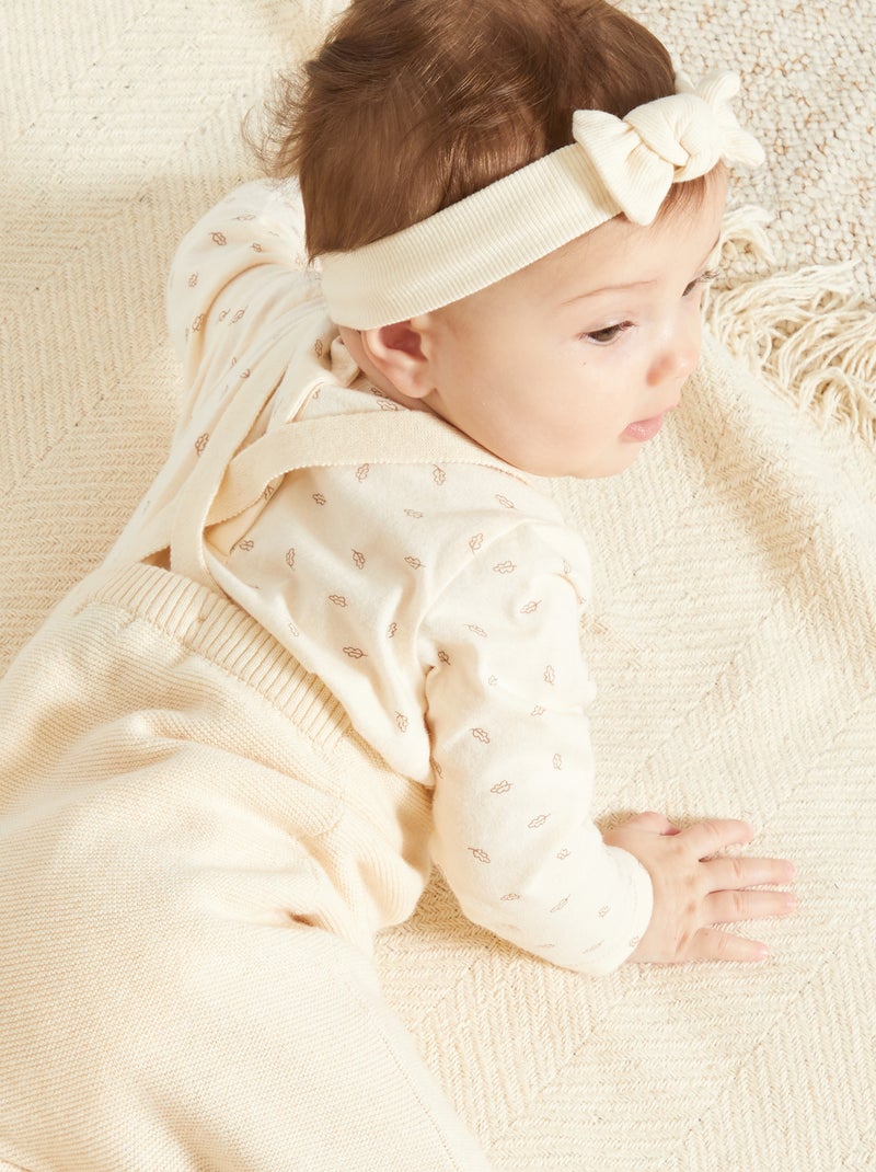 Bandolete em jersey nervurada BRANCO - Kiabi