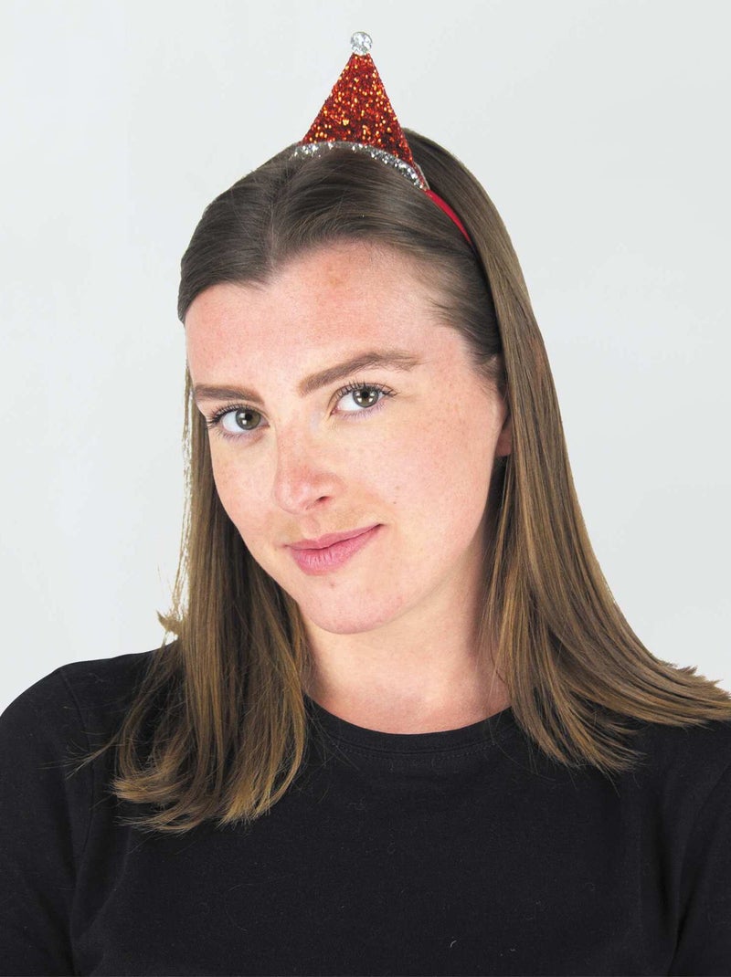 Bandolete 'Gorro de Natal' brilhante VERMELHO - Kiabi