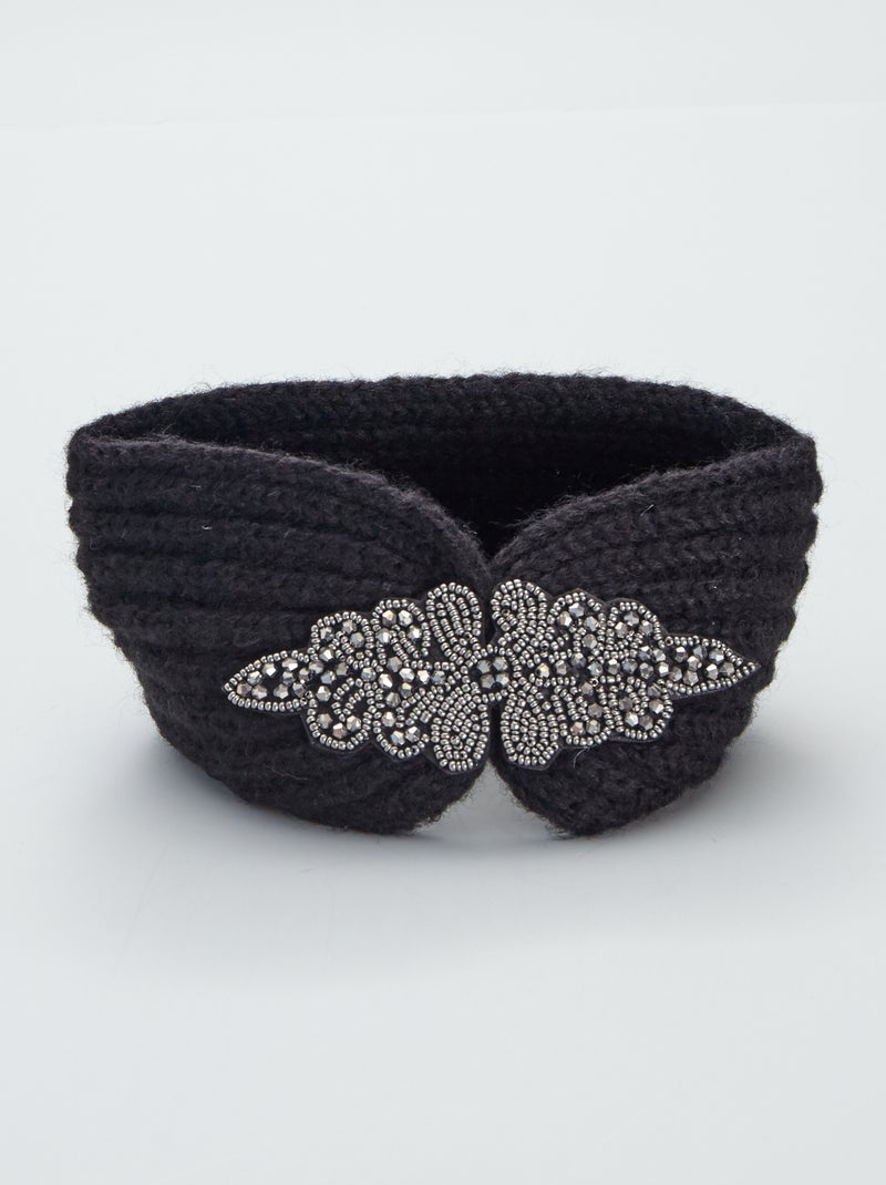 Bandolete para o cabelo com joias Preto - Kiabi