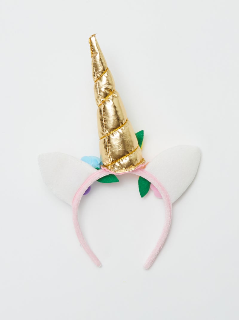 Bandolete unicórnio com flores Branco - Kiabi