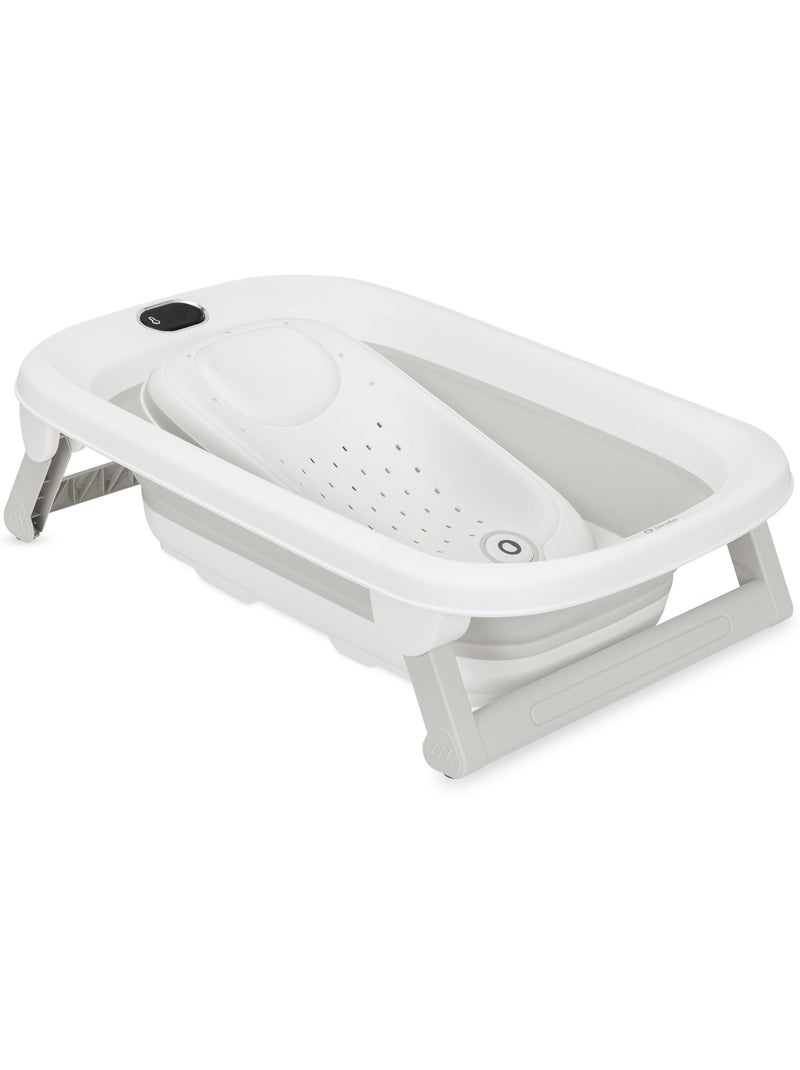 Banheira dobrável para bebé lionelo babybubble com termómetro - 2 alturas reguláveis Cinza - Kiabi