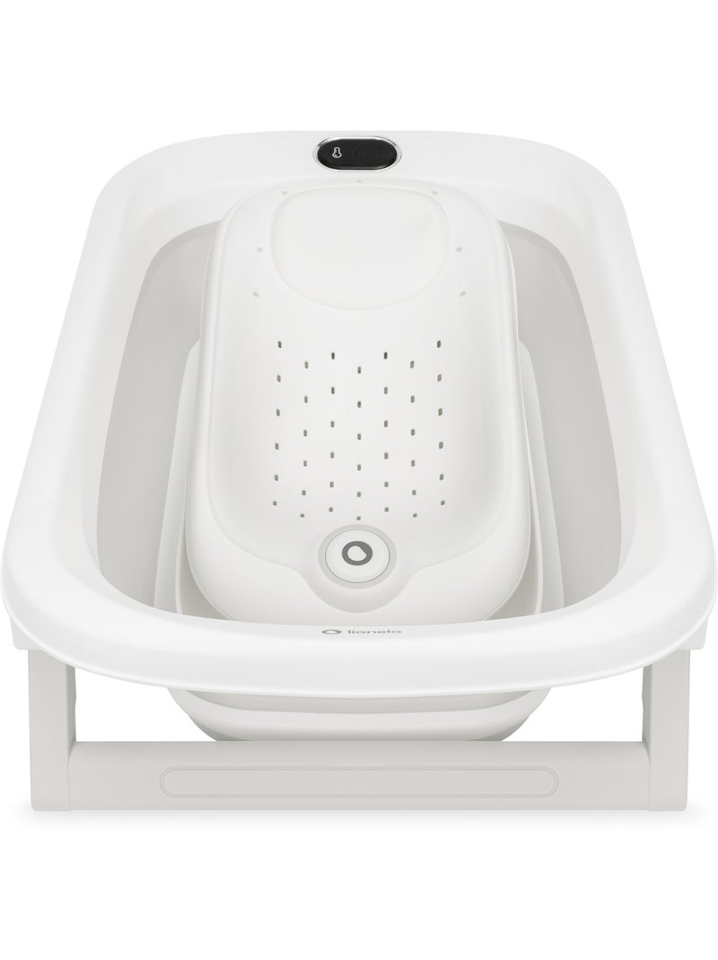 Banheira dobrável para bebé lionelo babybubble com termómetro - 2 alturas reguláveis Cinza - Kiabi