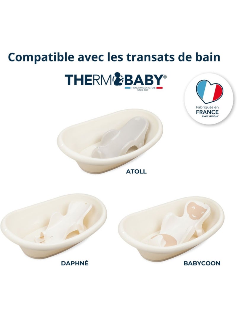 Banheira para bebé thermobaby vasco em polipropileno branco com dreno Branco - Kiabi