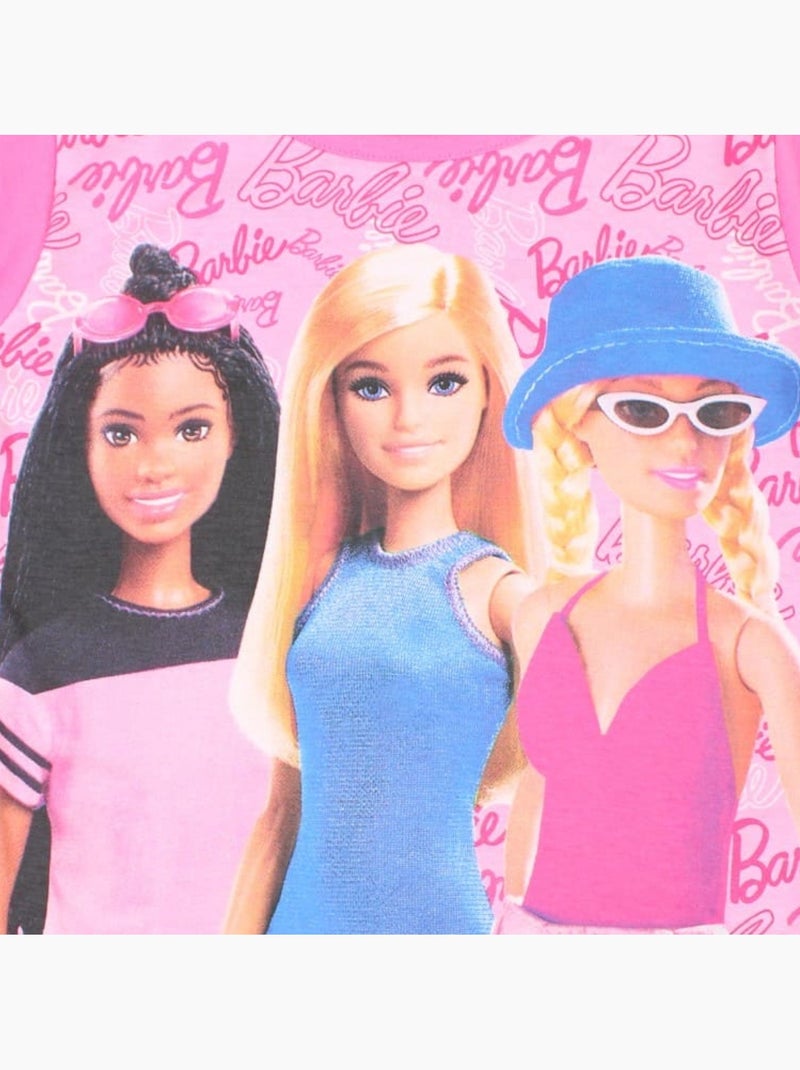 Barbie - Conjunto T-shirt e calções Rosa - Kiabi