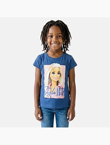 Barbie - T-shirt manga curta menina