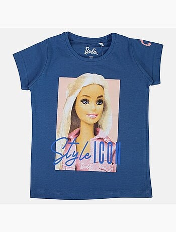 Barbie - T-shirt manga curta menina