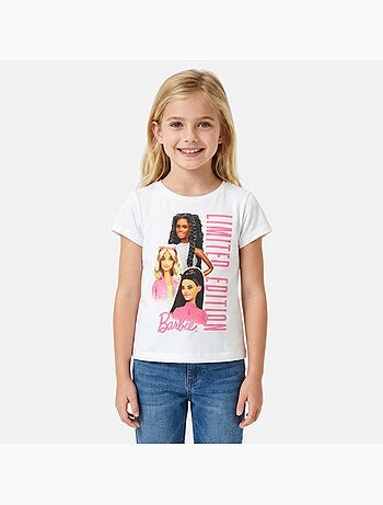 Barbie - T-shirt manga curta menina
