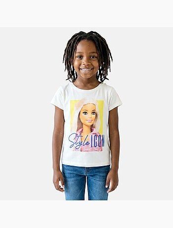 Barbie - T-shirt manga curta menina