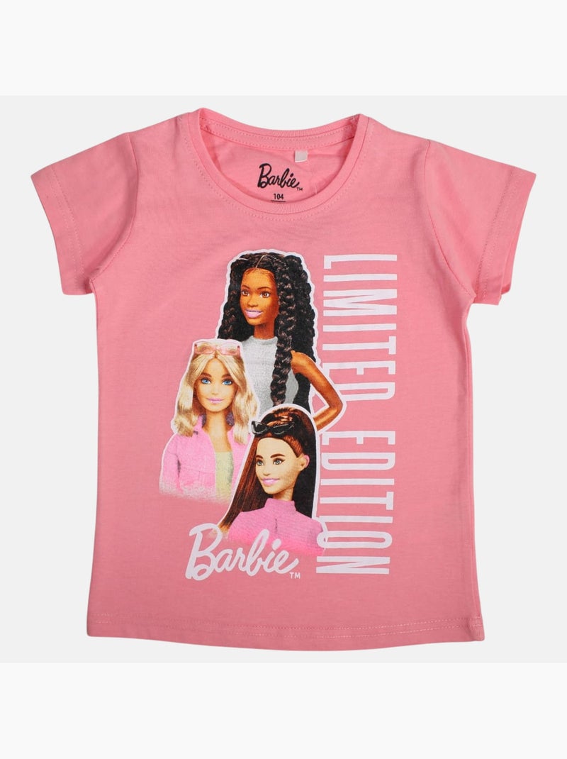 Barbie - T-shirt manga curta menina Rosa - Kiabi