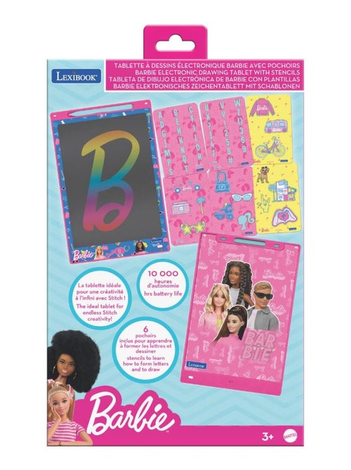 Barbie 11'' multicolor eink aprendizagem tablet de desenho com stencils - Kiabi