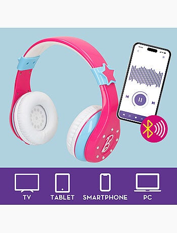 Barbie auscultadores para crianças c/bluetooth