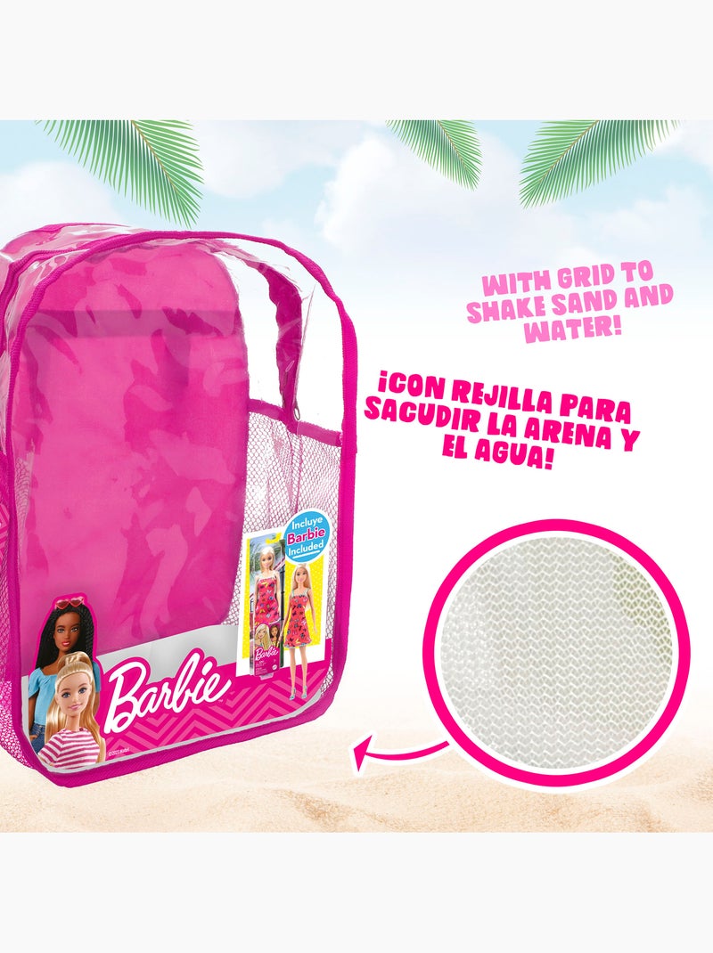 Barbie conjunto de balde de praia com boneca, acessórios e saco de transporte N/D - Kiabi
