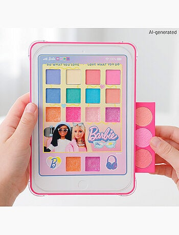 Barbie conjunto de maquiagem infantil com tablet (+5 anos)