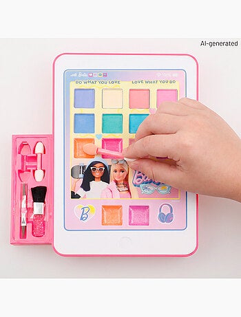 Barbie conjunto de maquiagem infantil com tablet (+5 anos)