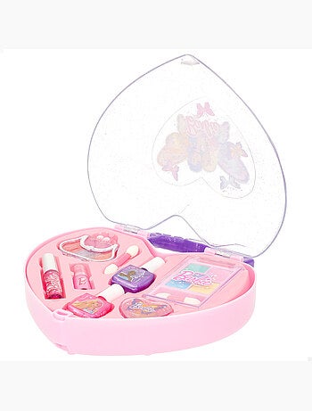 Barbie kit de maquiagem infantil coração +5 anos