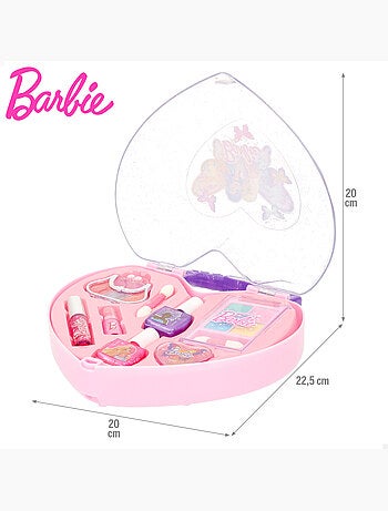 Barbie kit de maquiagem infantil coração +5 anos