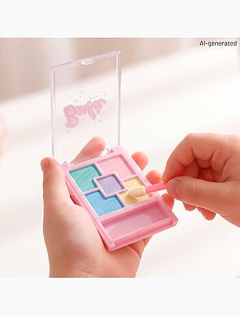Barbie kit de maquiagem infantil coração +5 anos