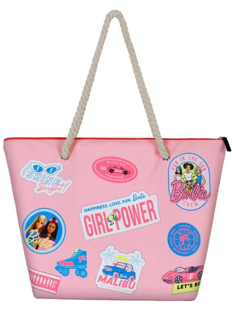 Barbie Malibu Bolsa de Praia Soleil, Rosa Rosa - Kiabi