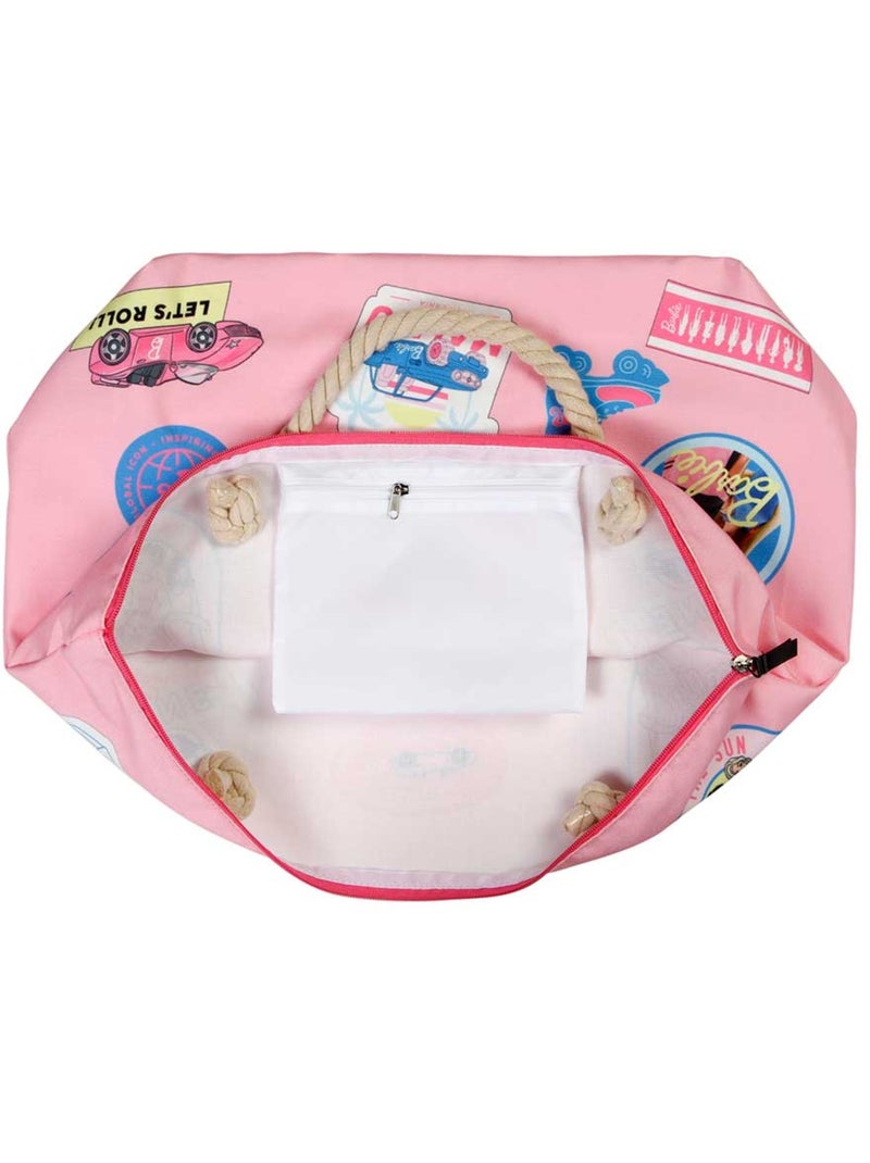 Barbie Malibu Bolsa de Praia Soleil, Rosa Rosa - Kiabi