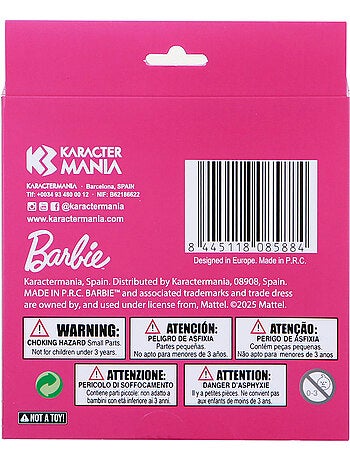 Barbie Mix Pack de 4 Marcadores Fluorescentes, Rosa