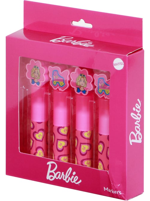 Barbie Mix Pack de 4 Marcadores Fluorescentes, Rosa - Kiabi