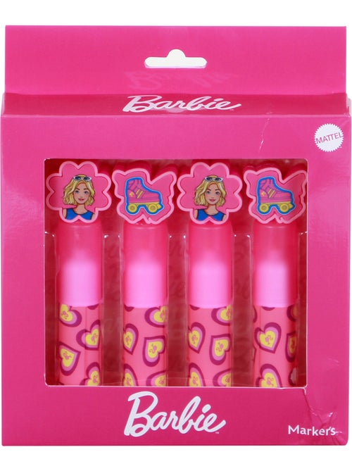 Barbie Mix Pack de 4 Marcadores Fluorescentes, Rosa - Kiabi