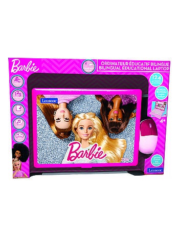 Barbie portátil educativo falante bilingue 124 actividades em francês e inglês