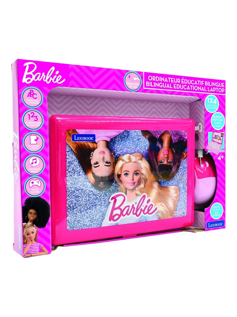 Barbie portátil educativo falante bilingue 124 actividades em francês e inglês Rosa - Kiabi
