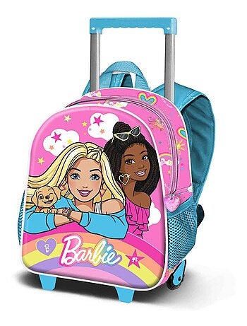 Barbie Rainbowy Mochila 3D com Rodas Pequena, Rosa
