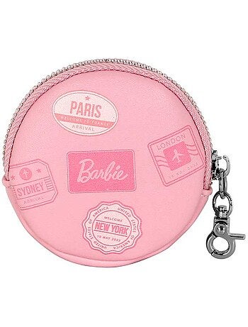 Barbie travel porta-moedas cookie, rosa