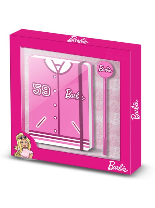 Barbie Varsity Caixa de Presente com Diário e Caneta Fashion, Rosa - Kiabi