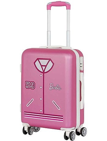 Barbie varsity mala de cabine abs 4 rodas, rosa