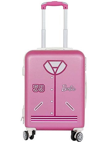 Barbie varsity mala de cabine abs 4 rodas, rosa