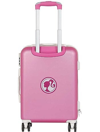 Barbie varsity mala de cabine abs 4 rodas, rosa