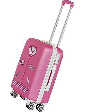 Barbie varsity mala de cabine abs 4 rodas, rosa