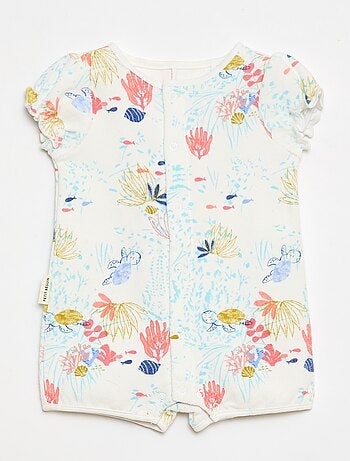 Barboteuse de mangas curtas 'Petit Béguin'