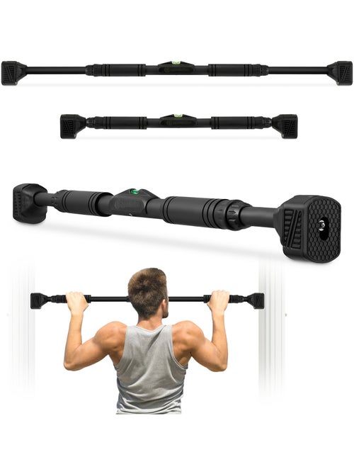 Barra de elevações ajustável hypermotion 74-100 cm – 200 kg – preta - Kiabi