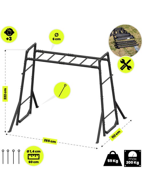 Barra de ginástica hypermotion swing hyp21 para crianças e adultos - Kiabi