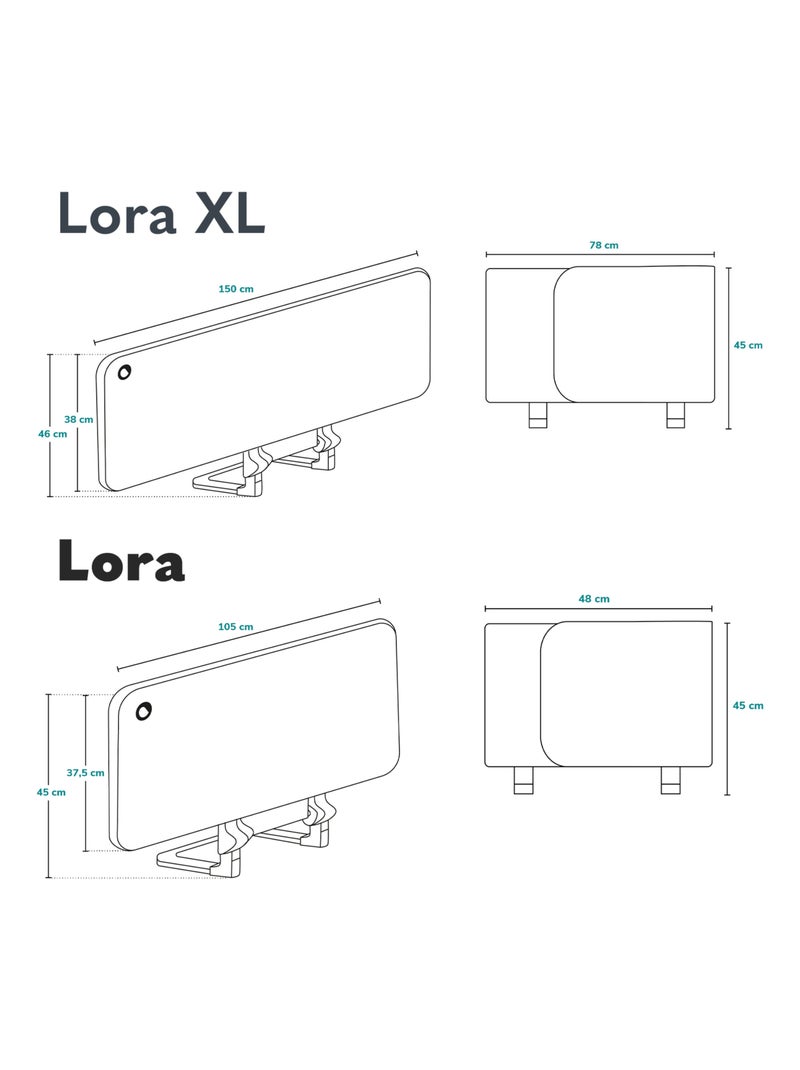 Barreira de cama LIONELO Lora – Dobrável – Proteção contra quedas – Saco incluído Cinza - Kiabi