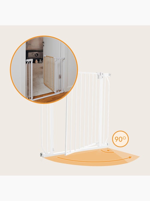 Barreira de segurança para bebés LIONELO Truus – 75–105 cm – Fixação por pressão – Sem perfuração - Kiabi Barreira de segurança para bebés LIONELO Truus – 75–105 cm – Fixação por pressão – Sem perfuração - Kiabi