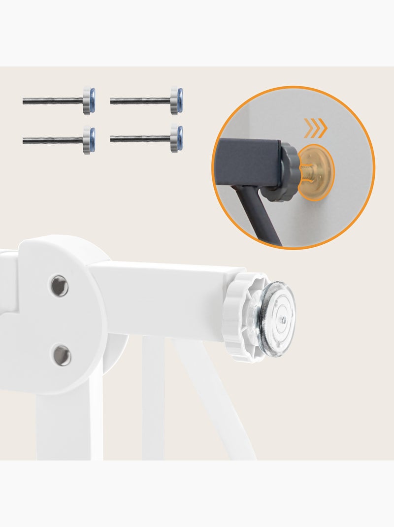 Barreira de segurança para bebés LIONELO Truus – 75–105 cm – Fixação por pressão – Sem perfuração Branco - Kiabi