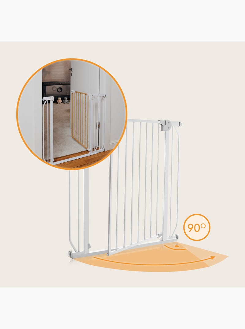 Barreira de segurança para bebés LIONELO Truus – 75–105 cm – Fixação por pressão – Sem perfuração Cinza - Kiabi