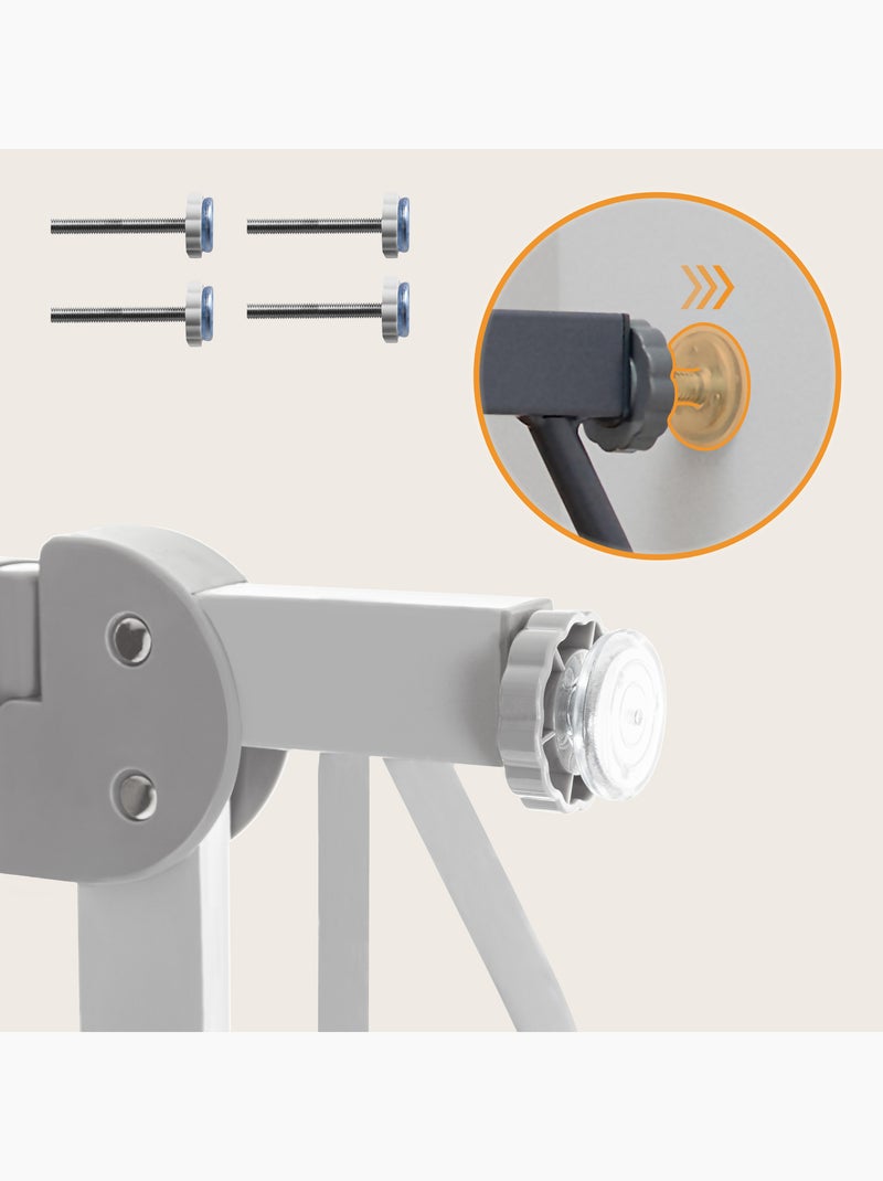 Barreira de segurança para bebés LIONELO Truus – 75–105 cm – Fixação por pressão – Sem perfuração Cinza - Kiabi