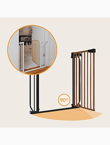 Barreira de segurança para bebés LIONELO Truus – 75–105 cm – Fixação por pressão – Sem perfuração