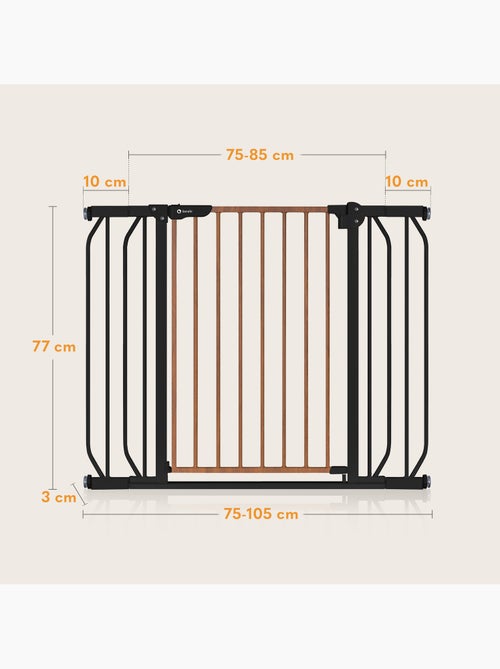 Barreira de segurança para bebés LIONELO Truus – 75–105 cm – Fixação por pressão – Sem perfuração - Kiabi