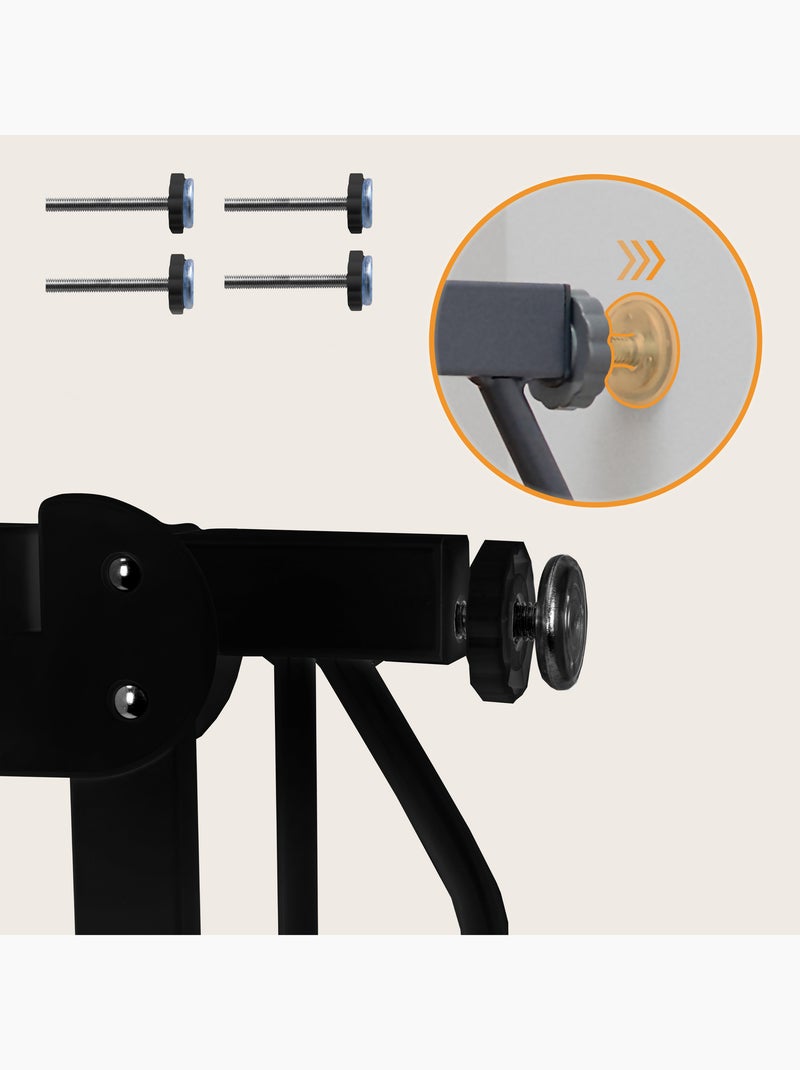 Barreira de segurança para bebés LIONELO Truus – 75–105 cm – Fixação por pressão – Sem perfuração Preto - Kiabi