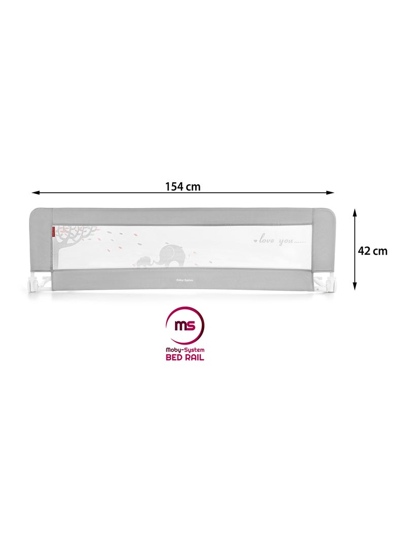Barreira de segurança para cama de bebé 154 cm – proteção contra quedas Cinza - Kiabi