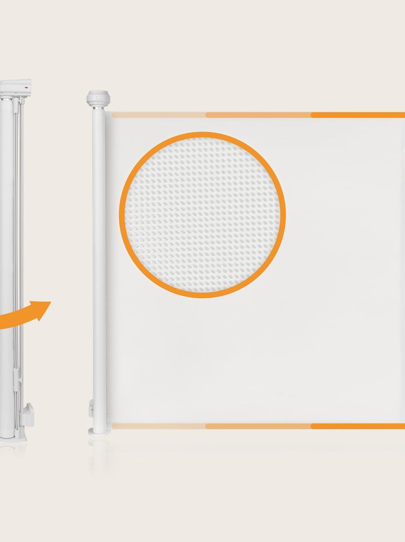 Barreira de segurança retrátil – LIONELO Thea – 85 x 140 cm – Sem soleira Branco - Kiabi